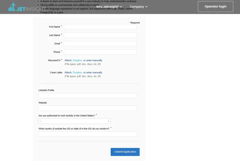 How To Apply Jetinsight Demo