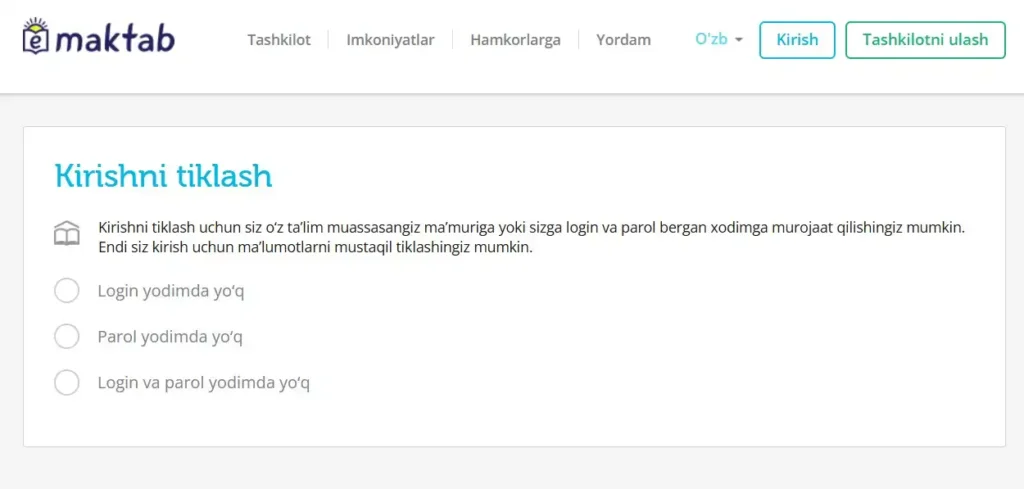 Kundalik.com Kirish Login Parol Ochish Uzbek Tilida