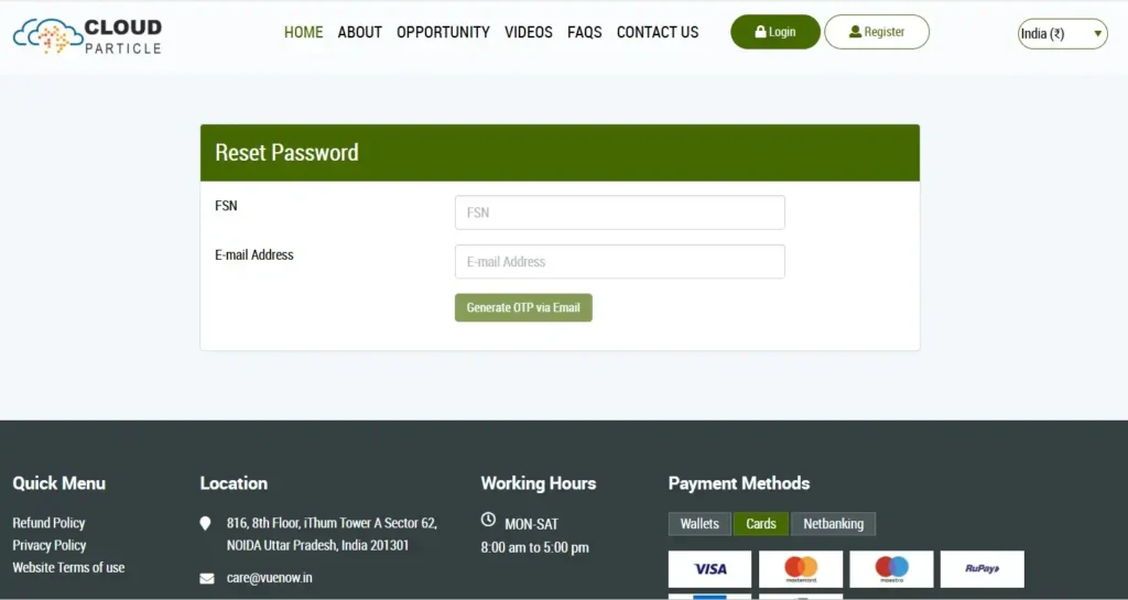 How To Reset Forget Password For Mycloudparticles Login