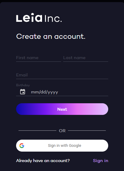 How to Leiapix AI Sign Up