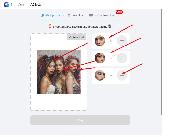 Remaker AI Multiple Faces swap