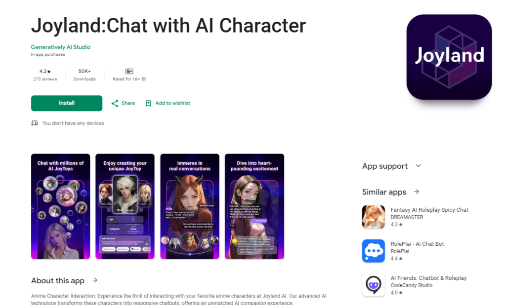 Joyland AI App Download
