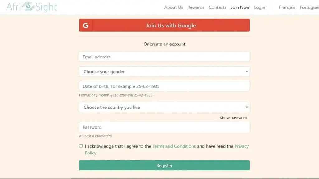 How To Afrisight Join Now