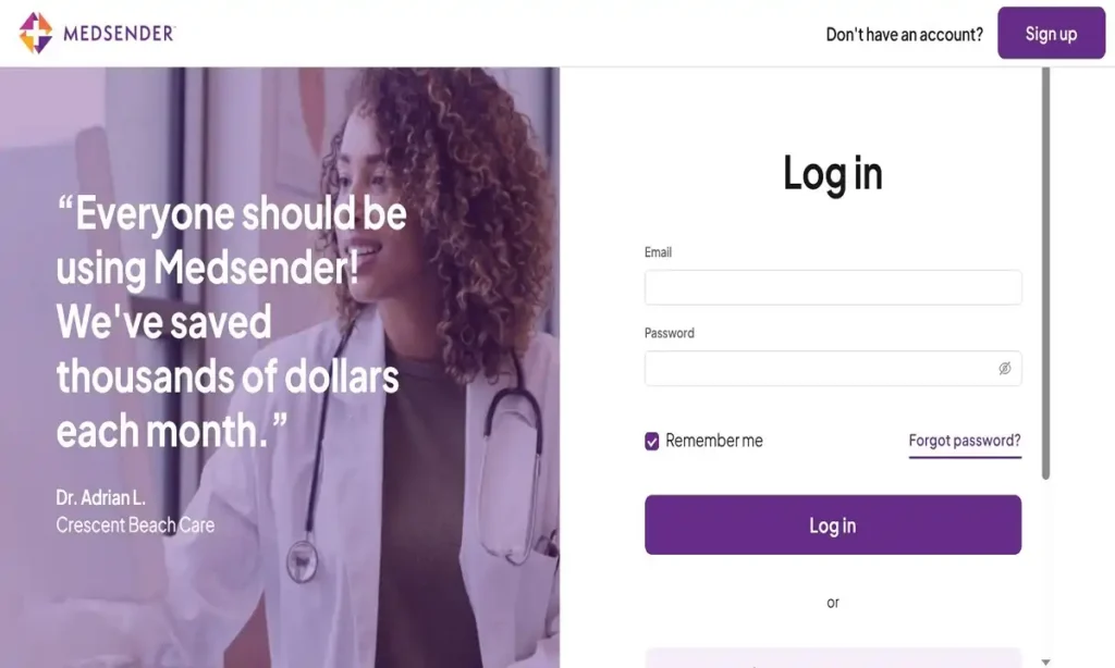MedSender Login