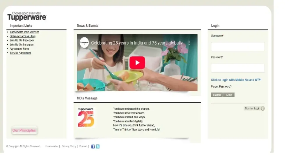 How To Tupperware Login